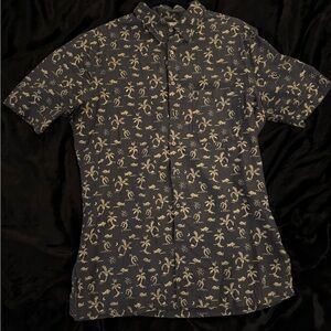 Black Casual Button Down Shirt